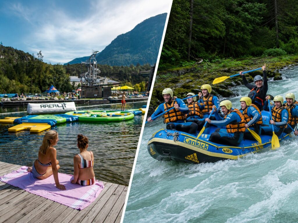 Baden und Rafting