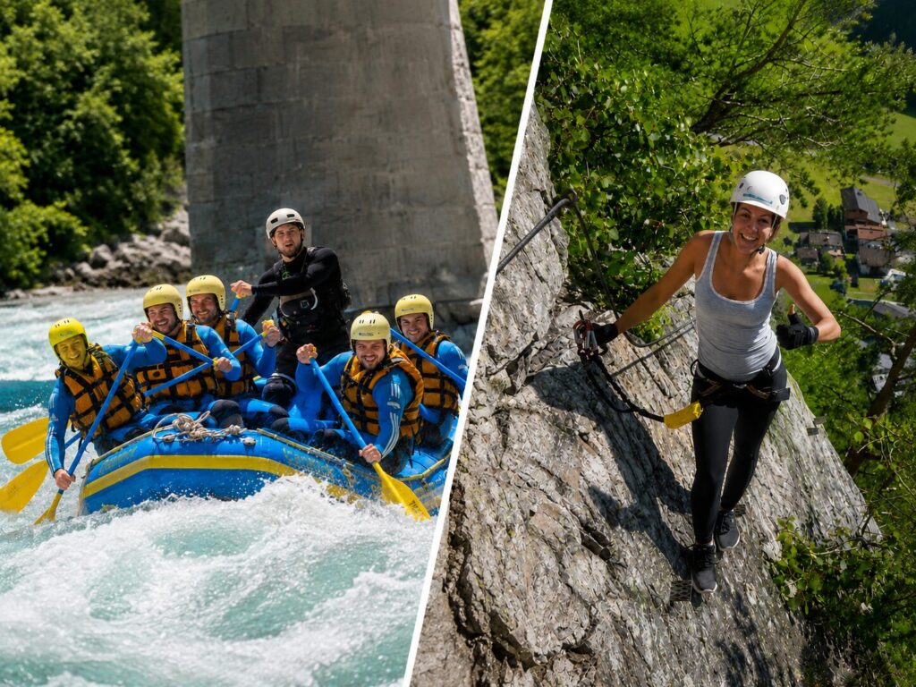 Kombi Tour Rafting und Klettern