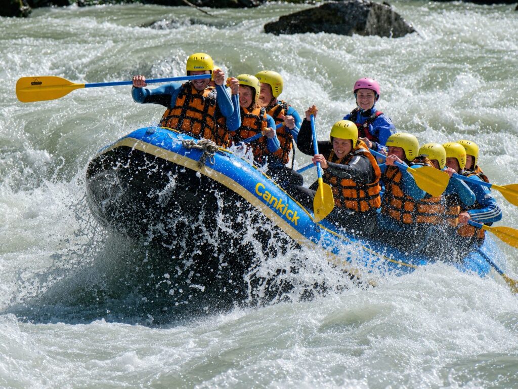 Rafting mit Körpereinsatz